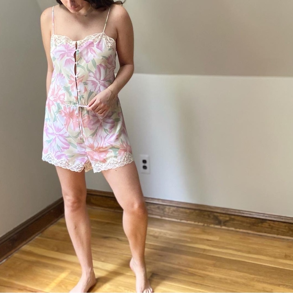 Vintage Victoria’s Secret Floral Teddy Onesie